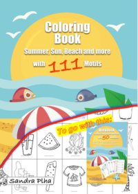 Coloring book Summer Sun Beach and more